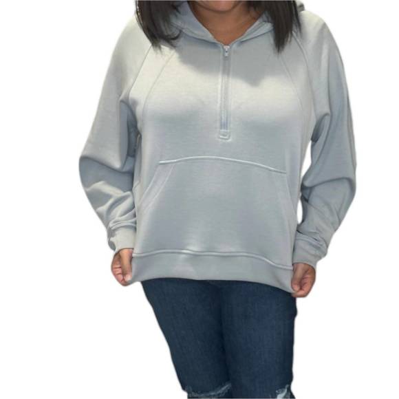NEW WISHLIST scuba half-zip hooded in cloud - Picture 1 of 3
